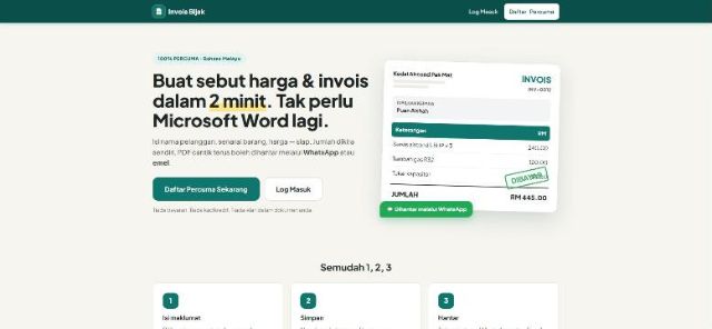 Invois BijakMedia homepage