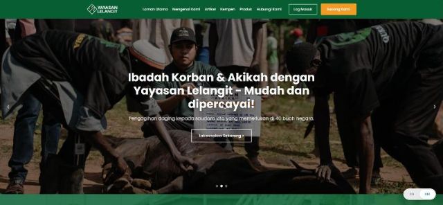 Yayasan Lelangit homepage
